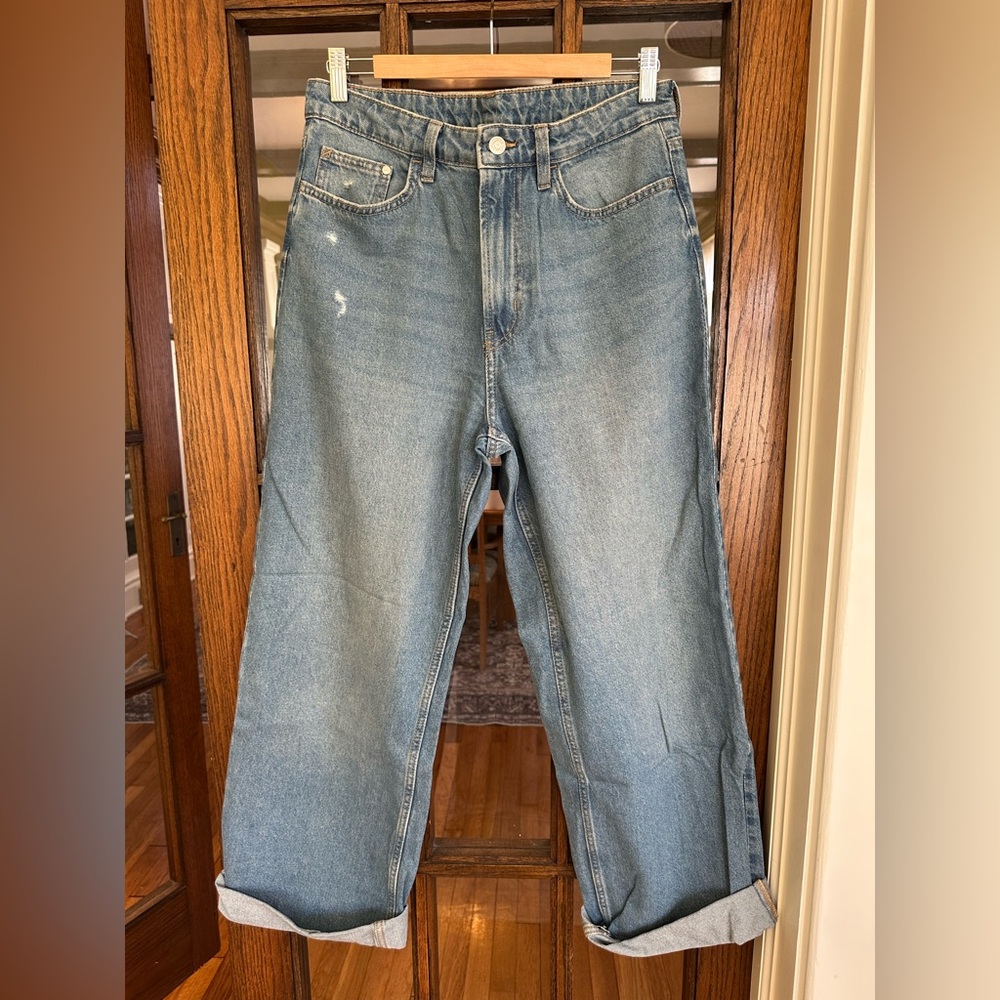 H&M Ultra High Waist Wide Leg Women's Blue Jeans